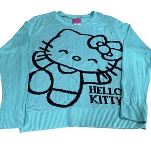 Hello Kitty Women's Sweater - Aqua Blue